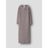 Name It Oxblood Red Nkftala Ls Maxi Slim Klänning