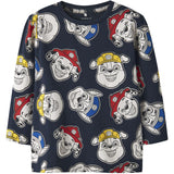 Name It Navy Blazer AOP Nmmjorgen Paw Ls Nreg Topp Cplg