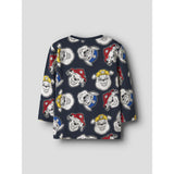 Name It Navy Blazer AOP Nmmjorgen Paw Ls Nreg Topp Cplg