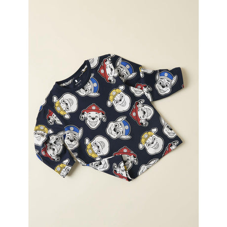 Name It Navy Blazer AOP Nmmjorgen Paw Ls Nreg Topp Cplg