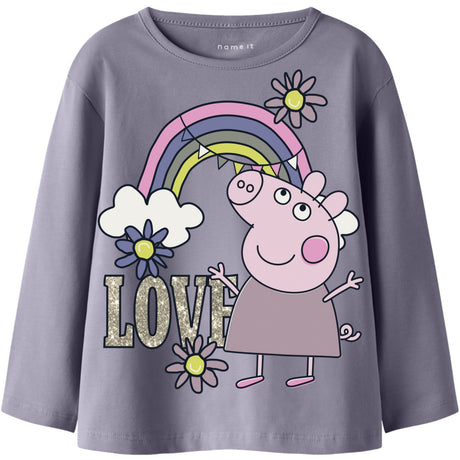 Name It Lavender Gray Nmfdada Peppa Ls Nreg Topp Box Cplg