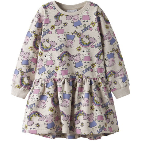 Name It Peyote Melange Nmfdarma Peppa Ls Swe Klänning Bru Cplg