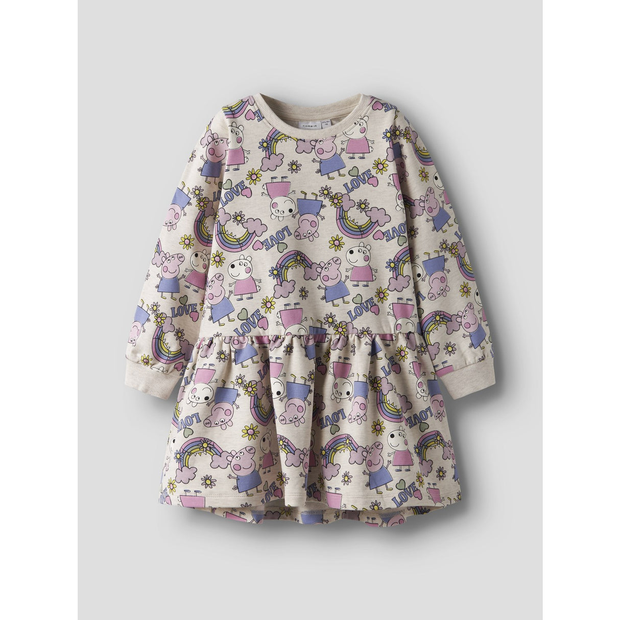 Name It Peyote Melange Nmfdarma Peppa Ls Swe Klänning Bru Cplg