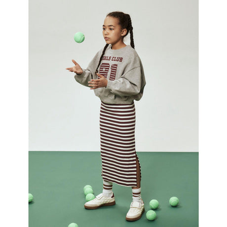 Name It Grey Melange Nkftaya Ls Rlx Kort Sweat Bru Box