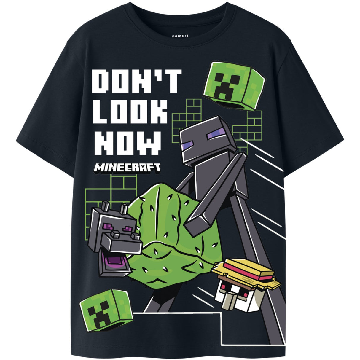 Name It Black Nkmjuke Minecraft Ss Nreg Topp Box Bfu