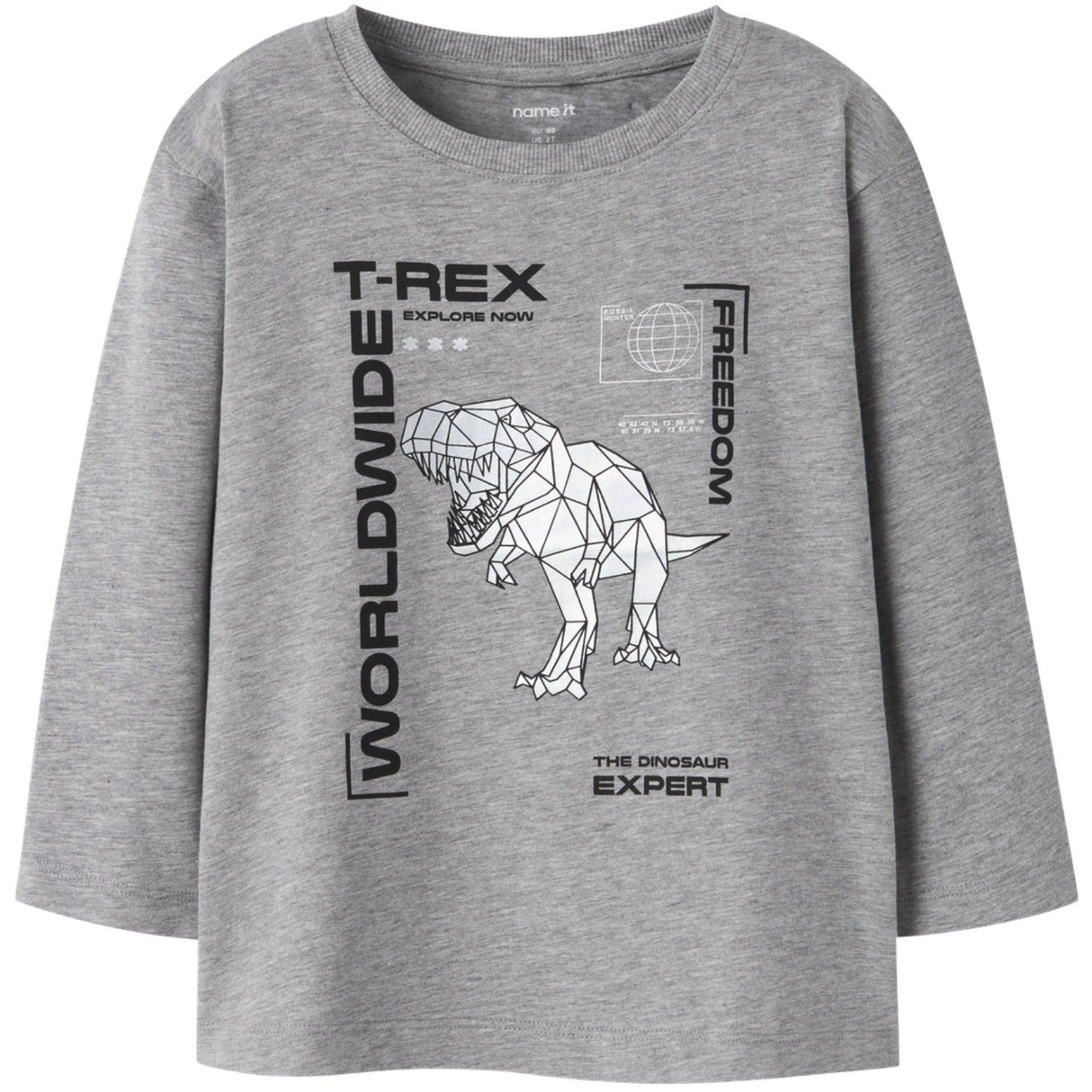 Name It Grey Melange Nmmbryso Ls Nreg Topp Box