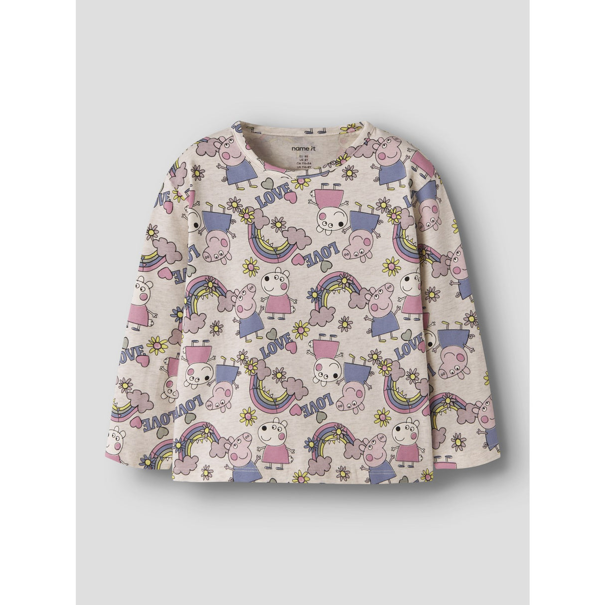 Name It Peyote Melange Nmfdarsy Peppa Ls Nreg Topp Cplg