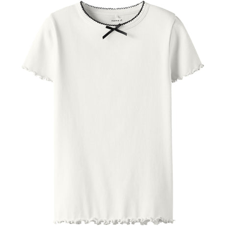 Name It Cloud Dancer Nkffiona Ss Slim Topp Pb