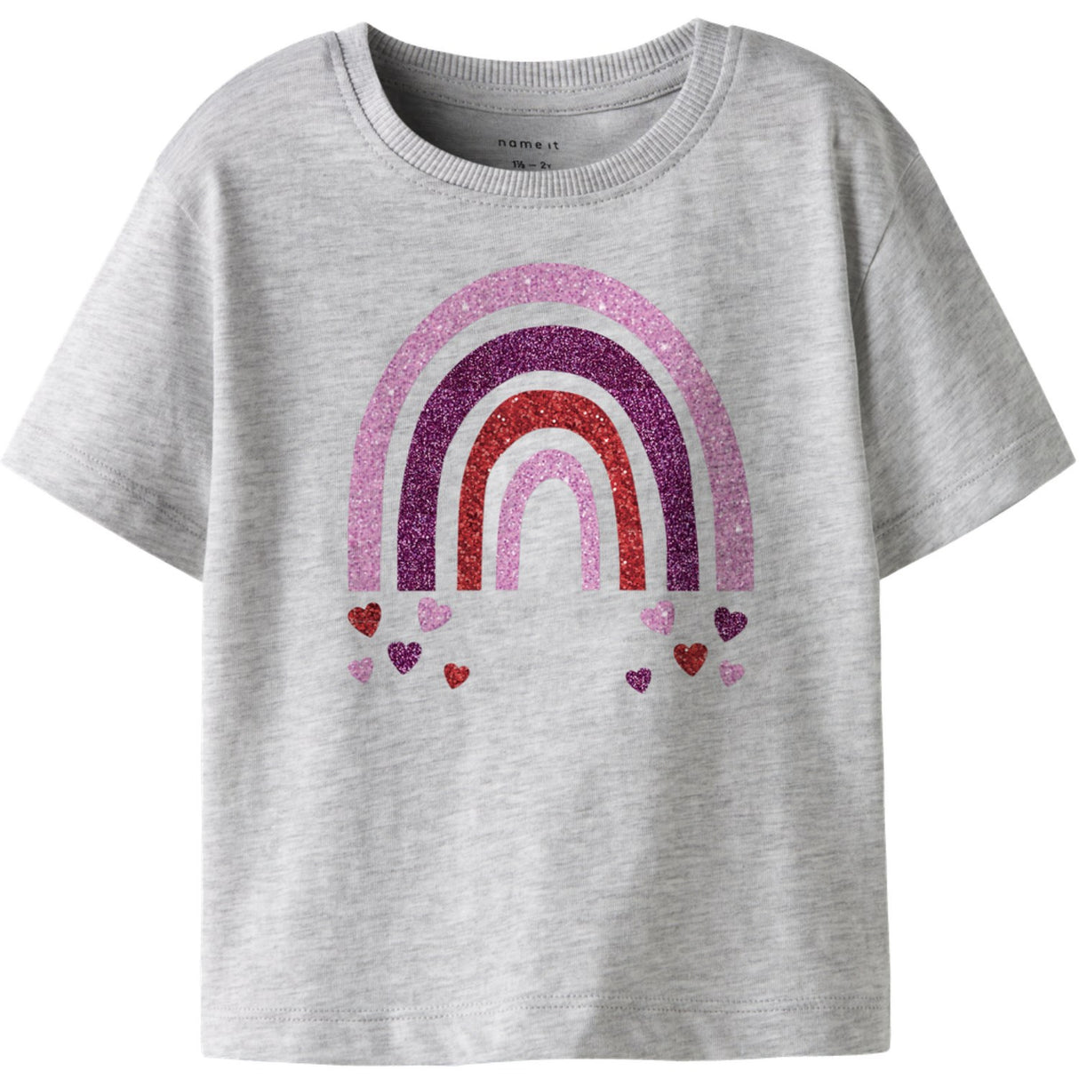 Name It Light Grey Melange Nmfbelina Ss Nreg Topp Pb