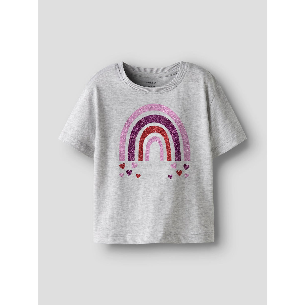 Name It Light Grey Melange Nmfbelina Ss Nreg Topp Pb