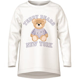 Name It Cloud Dancer Teddy Bear Nmfviolet Ls Loose Topp