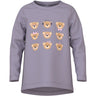 Name It Lavender Gray 3 Teddy Bears Nmfviolet Ls Loose Topp