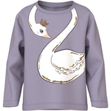Name It Lavender Gray Swan Princess Nmfvaliane Ls Nreg Topp