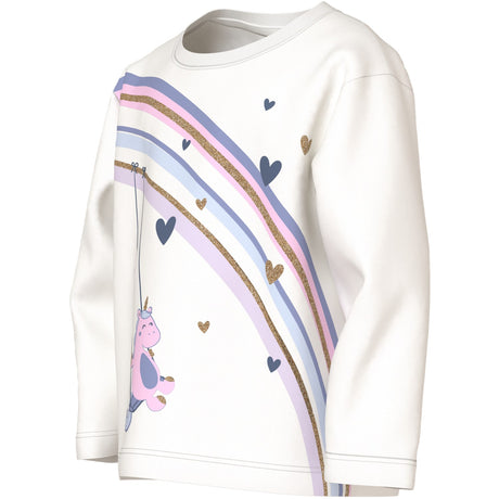 Name It Cloud Dancer Unicorn Rainbow Nmfvaliane Ls Nreg Topp