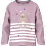 Name It Dawn Pink Dog Heart Stripe Nmfvaliane Ls Nreg Topp