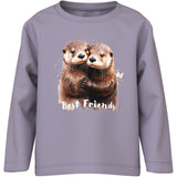 Name It Lavender Gray Otter Friends Nmfvotea Ls Nreg Topp