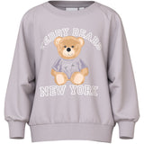 Name It Lilac Marble Teddy Bear Nmfvenus Ls Nreg Sweat Unb