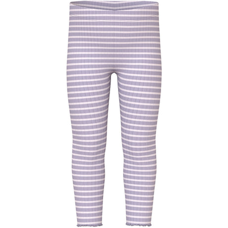 Name It Lavender Gray Lilac Marble Stripe Nmfvemma Leggings