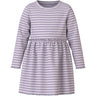 Name It Lavender Gray Lilac Marble Stripe Nmfvemma Ls Klänning