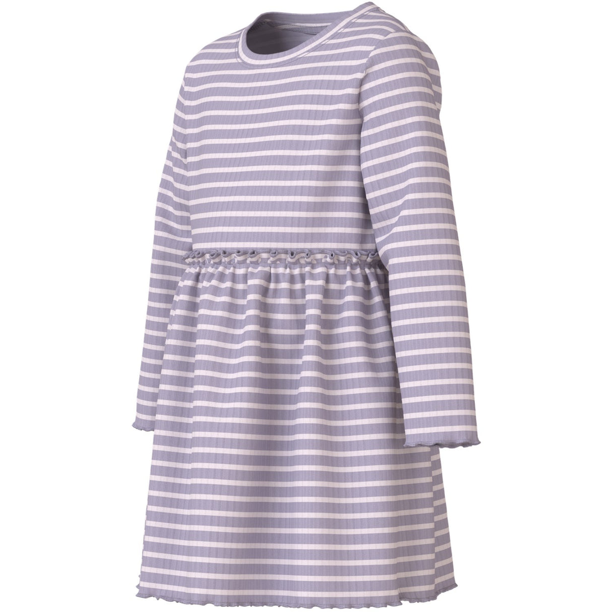 Name It Lavender Gray Lilac Marble Stripe Nmfvemma Ls Klänning