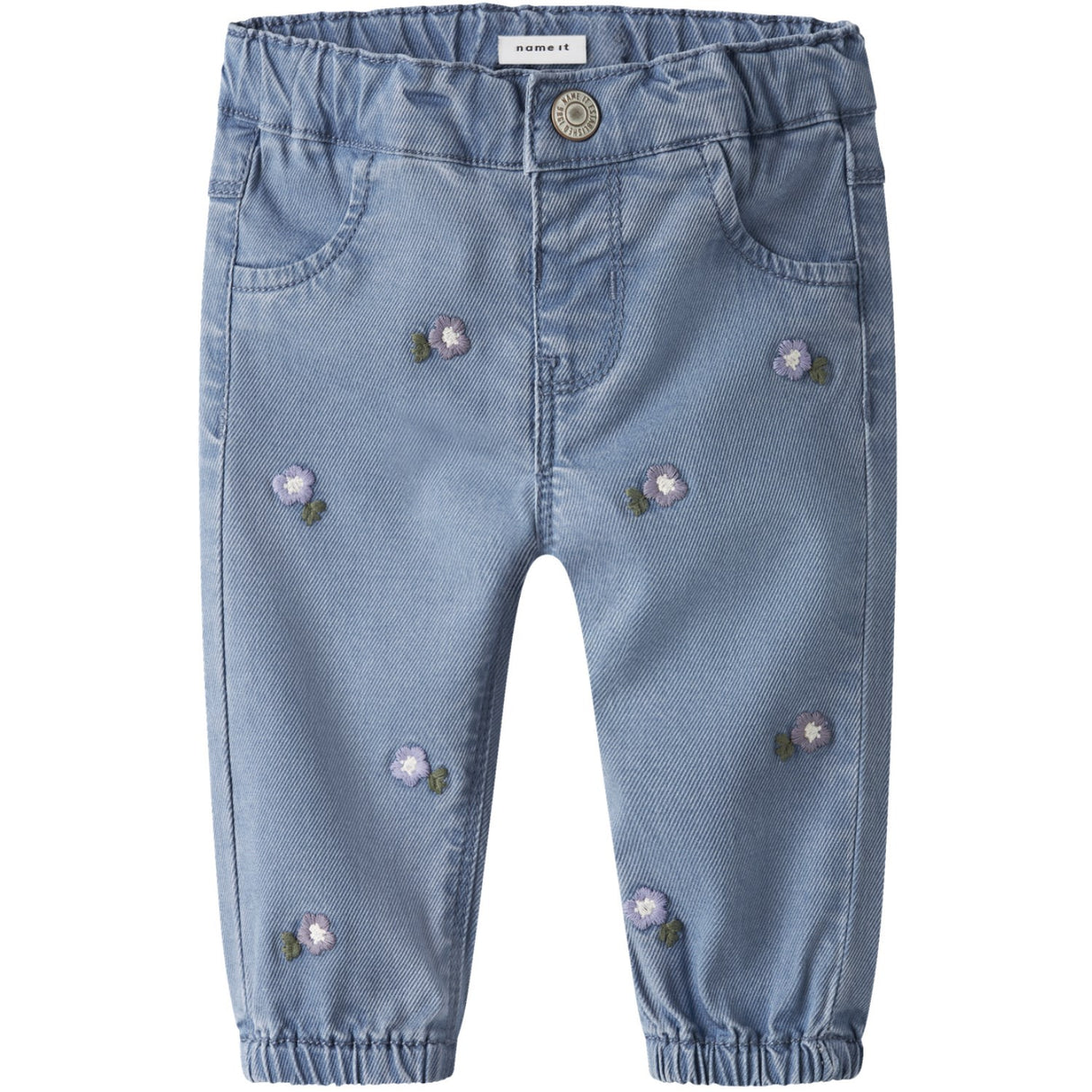 Name It Denim Blue Flower Emb Nbfrose Shaped R Emb Jeans 5321-Yb H