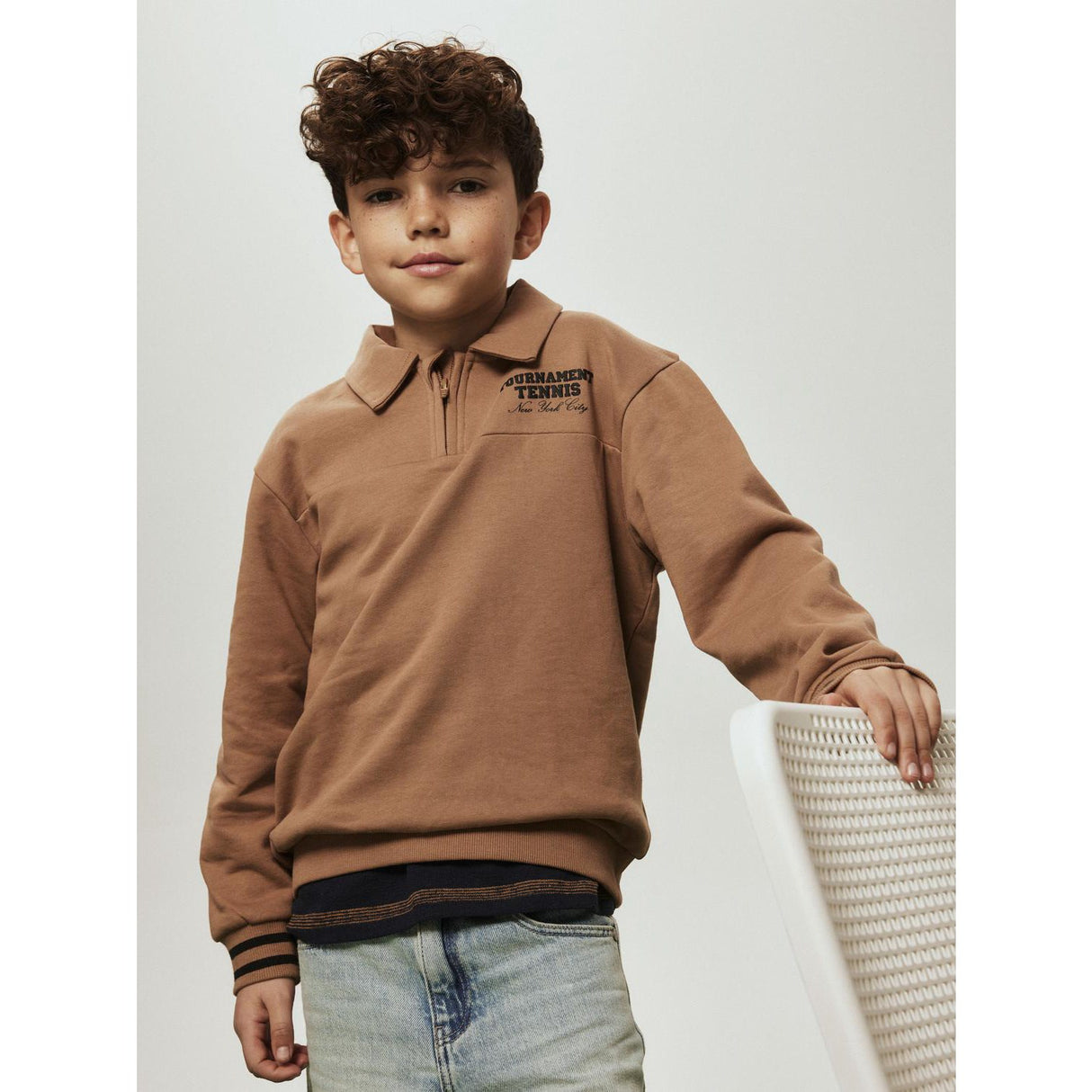 Name It Toasted Coconut Nkmtrent Ls Nreg Sweat Pikétröja Bru