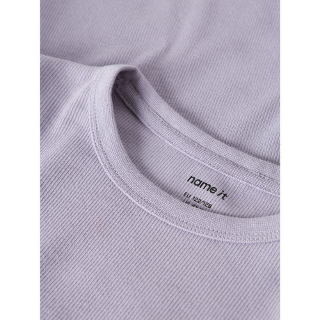 Name It Lavender Gray Nkfnakal Ls Topp Noos