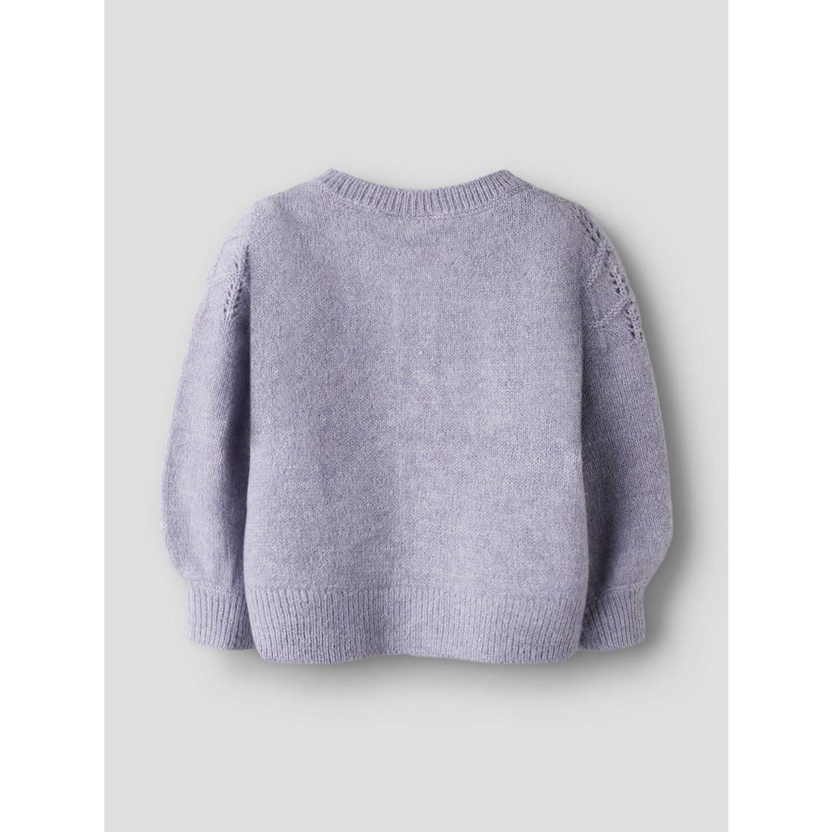 Name It Lavender Gray Nmfbatrilla Ls Stickad Card