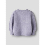 Name It Lavender Gray Nmfbatrilla Ls Stickad Card