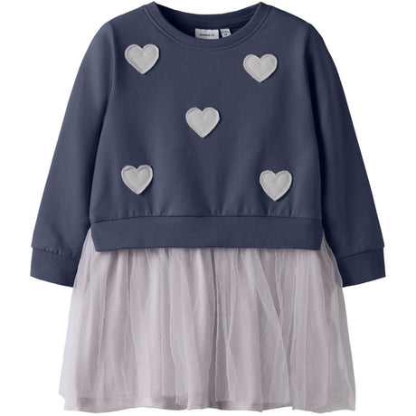 Name It Navy Blazer Nmfbianja Sweat Klänning Bru