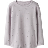 Name It Lilac Marble Nmfberries Ls Slim Topp