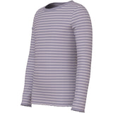 Name It Lavender Gray Lilac Marble Stripe Nkfvemma Ls Slim Topp