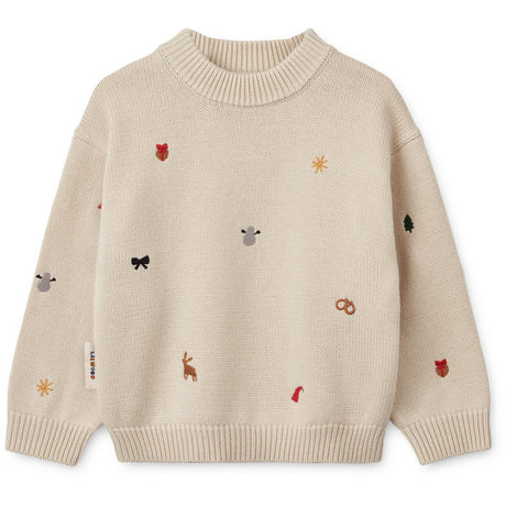 LIEWOOD Holiday / Sandy Orlane Embroidery Stickad Jumper