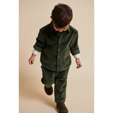 COPENHAGEN COLORS Dk Green Corduroy Pant W. Adj. Waist