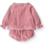 COPENHAGEN COLORS Rose Comb Corduroy Baby Sett W. Emb.