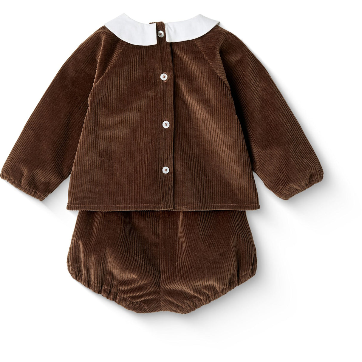 COPENHAGEN COLORS Dk.Brown Comb. Corduroy Baby Sett W. Krage