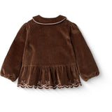 COPENHAGEN COLORS Dk Brown Comb Corduroy Blus W. Emb.
