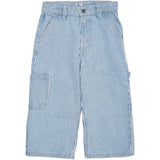 COPENHAGEN COLORS Denim Blue Stripe Y/D Stripe Twill Cargo Byxor W. Adj. Waist