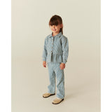 COPENHAGEN COLORS Denim Blue Stripe Y/D Twill Pant W. Wide Leg Och Embroidery