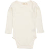 COPENHAGEN COLORS Cream Pointelle Heart Lapneck Body Ls