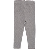 COPENHAGEN COLORS Grey Mel Pointelle Heart Leggings