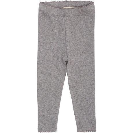 COPENHAGEN COLORS Grey Mel Pointelle Heart Leggings