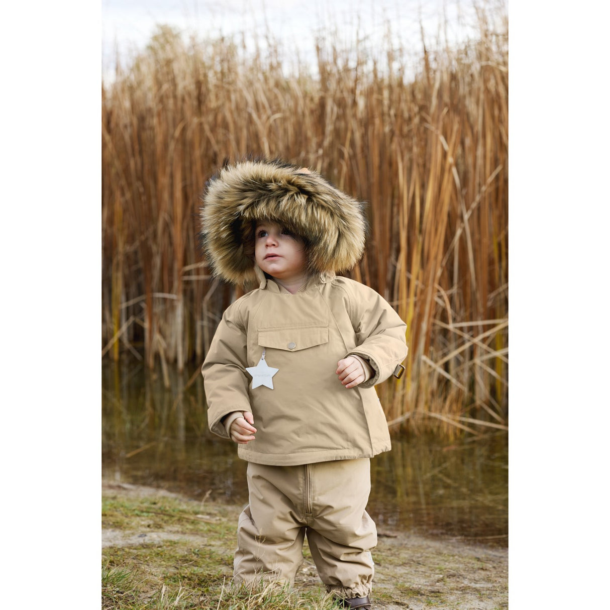 Mini A ture Savannah Tan Matwang Fleece Lined Winter Jacka Fur. GRS