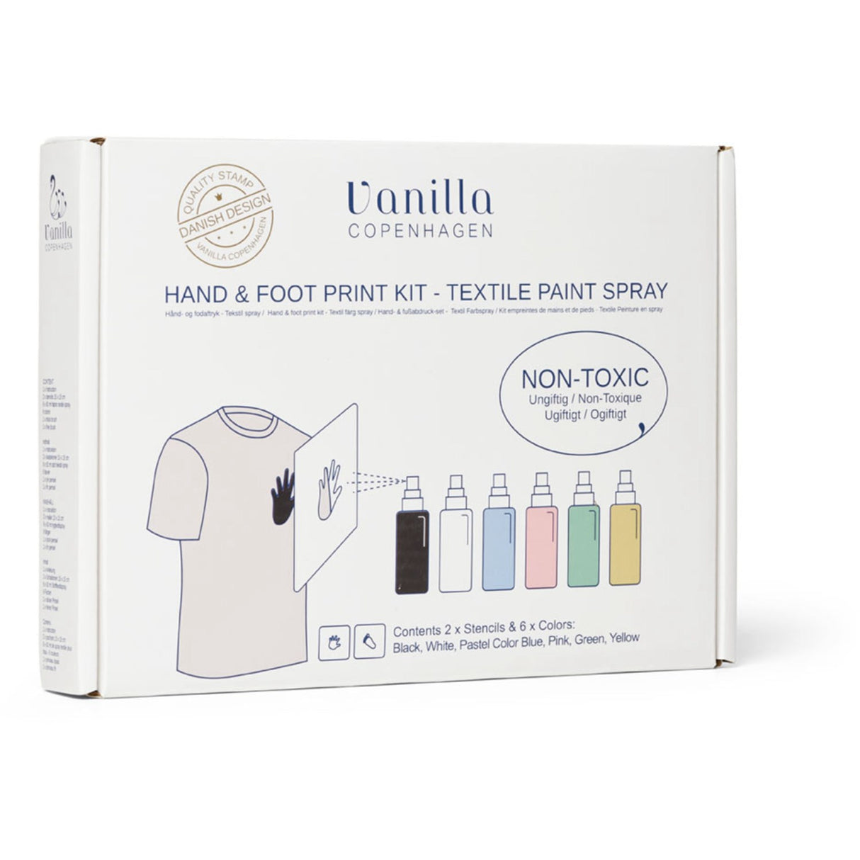 Vanilla COPENHAGEN Multi Tyg Paint Spray Hand & Foot Print Kit