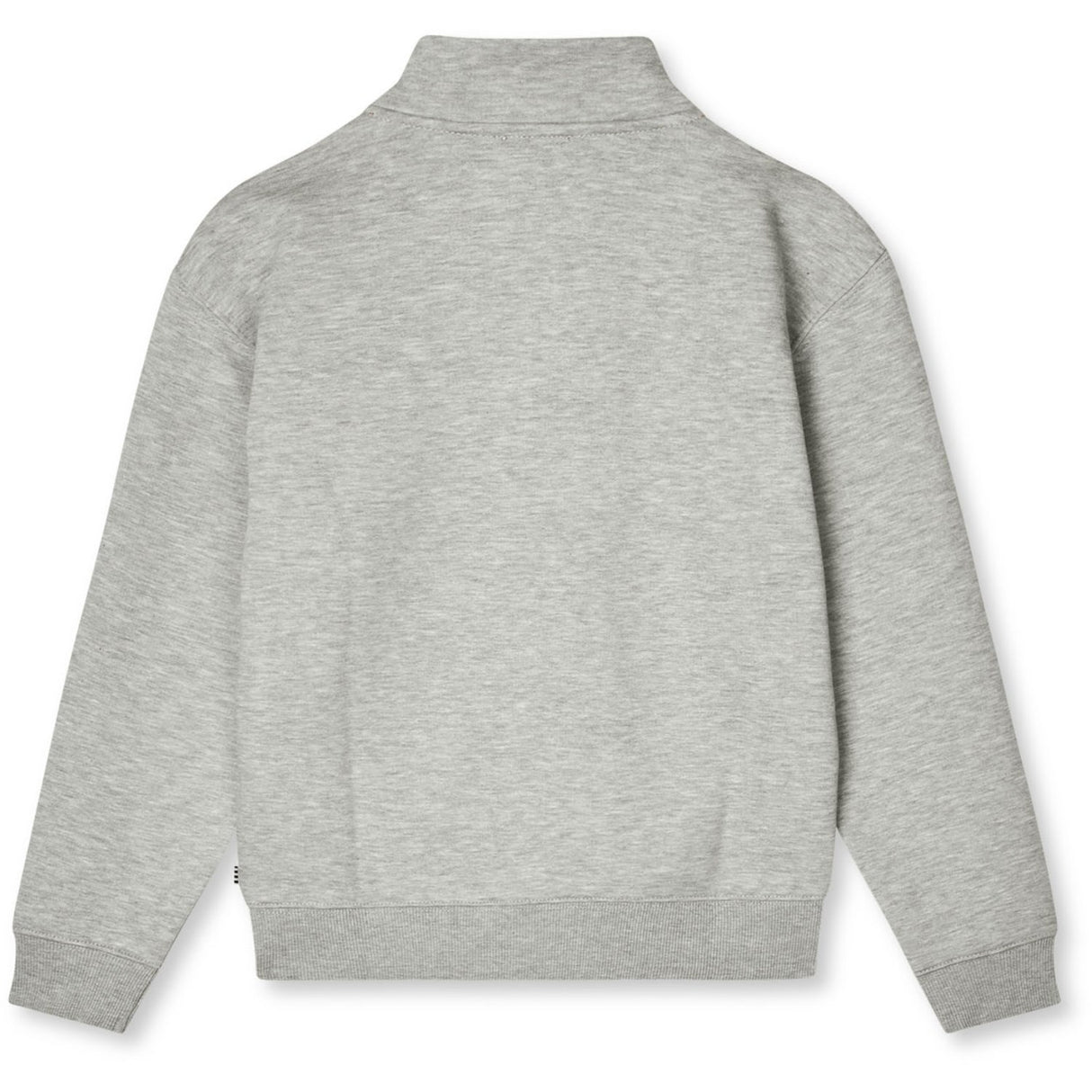 Mads Nørgaard Grey Melange Mix Sweat Crewie Half Zip Sweatshirt