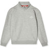 Mads Nørgaard Grey Melange Mix Sweat Crewie Half Zip Sweatshirt