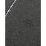 Mads Nørgaard Charcoal Melange Mix Sweat Crewie Half Zip Sweatshirt