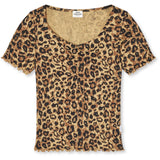 Mads Nørgaard Leopard Aop/Black 2X2 Bomull Aop Tiki Tee