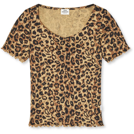 Mads Nørgaard Leopard Aop/Black 2X2 Bomull Aop Tiki Tee
