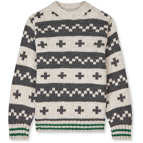 Mads Nørgaard Nature Melange/ Charcoal Melan Crash Keldino Reykavik Sweater